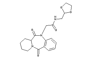 Image of 2-(6,12-diketo-7,8,9,10-tetrahydro-6aH-pyrido[2,1-c][1,4]benzodiazepin-5-yl)-N-(1,3-dioxolan-2-ylmethyl)acetamide
