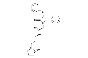 2-(2-keto-3-phenoxy-4-phenyl-azetidin-1-yl)-N-[3-(2-ketopyrrolidino)propyl]acetamide