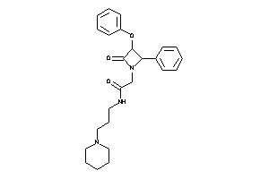 2-(2-keto-3-phenoxy-4-phenyl-azetidin-1-yl)-N-(3-piperidinopropyl)acetamide