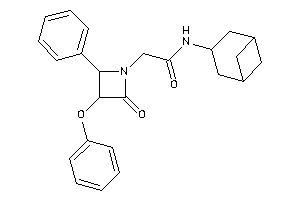 2-(2-keto-3-phenoxy-4-phenyl-azetidin-1-yl)-N-norpinan-3-yl-acetamide