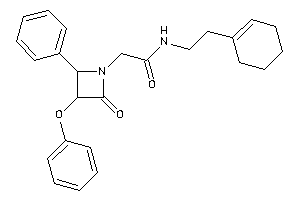 N-(2-cyclohexen-1-ylethyl)-2-(2-keto-3-phenoxy-4-phenyl-azetidin-1-yl)acetamide
