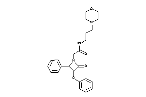2-(2-keto-3-phenoxy-4-phenyl-azetidin-1-yl)-N-(3-morpholinopropyl)acetamide