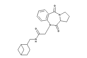 Image of 2-(6,11-diketo-6a,7,8,9-tetrahydropyrrolo[2,1-c][1,4]benzodiazepin-5-yl)-N-(norpinan-2-ylmethyl)acetamide