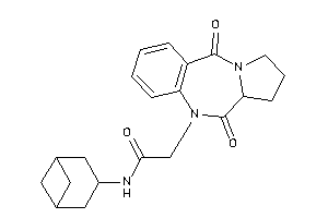 Image of 2-(6,11-diketo-6a,7,8,9-tetrahydropyrrolo[2,1-c][1,4]benzodiazepin-5-yl)-N-norpinan-3-yl-acetamide