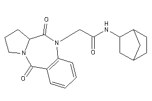 Image of 2-(6,11-diketo-6a,7,8,9-tetrahydropyrrolo[2,1-c][1,4]benzodiazepin-5-yl)-N-(2-norbornyl)acetamide