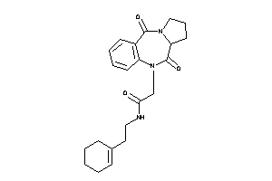 Image of N-(2-cyclohexen-1-ylethyl)-2-(6,11-diketo-6a,7,8,9-tetrahydropyrrolo[2,1-c][1,4]benzodiazepin-5-yl)acetamide