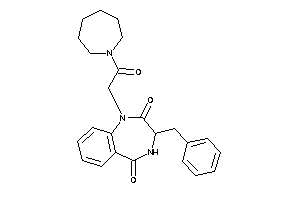 1-[2-(azepan-1-yl)-2-keto-ethyl]-3-benzyl-3,4-dihydro-1,4-benzodiazepine-2,5-quinone