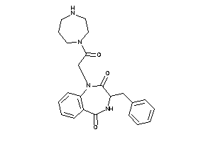 3-benzyl-1-[2-(1,4-diazepan-1-yl)-2-keto-ethyl]-3,4-dihydro-1,4-benzodiazepine-2,5-quinone