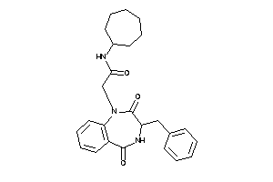 2-(3-benzyl-2,5-diketo-3,4-dihydro-1,4-benzodiazepin-1-yl)-N-cycloheptyl-acetamide