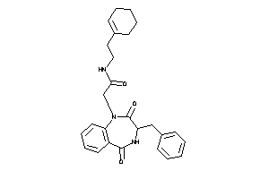 2-(3-benzyl-2,5-diketo-3,4-dihydro-1,4-benzodiazepin-1-yl)-N-(2-cyclohexen-1-ylethyl)acetamide