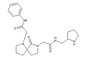 2-[6-(2-anilino-2-keto-ethyl)-4-keto-3,6-diazaspiro[4.4]nonan-3-yl]-N-(pyrrolidin-2-ylmethyl)acetamide