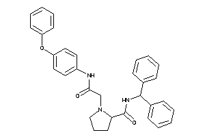 N-benzhydryl-1-[2-keto-2-(4-phenoxyanilino)ethyl]pyrrolidine-2-carboxamide