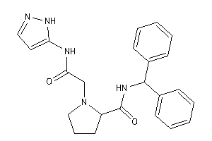 N-benzhydryl-1-[2-keto-2-(1H-pyrazol-5-ylamino)ethyl]pyrrolidine-2-carboxamide