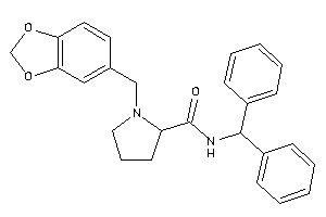 N-benzhydryl-1-piperonyl-pyrrolidine-2-carboxamide