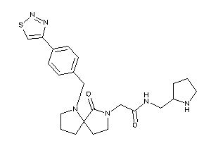 2-[4-keto-6-[4-(thiadiazol-4-yl)benzyl]-3,6-diazaspiro[4.4]nonan-3-yl]-N-(pyrrolidin-2-ylmethyl)acetamide