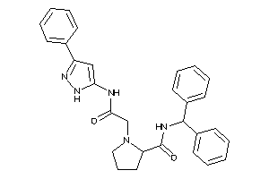 N-benzhydryl-1-[2-keto-2-[(3-phenyl-1H-pyrazol-5-yl)amino]ethyl]pyrrolidine-2-carboxamide