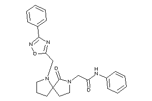 2-[4-keto-6-[(3-phenyl-1,2,4-oxadiazol-5-yl)methyl]-3,6-diazaspiro[4.4]nonan-3-yl]-N-phenyl-acetamide