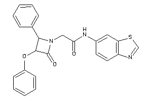 N-(1,3-benzothiazol-6-yl)-2-(2-keto-3-phenoxy-4-phenyl-azetidin-1-yl)acetamide