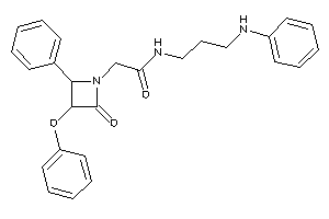 N-(3-anilinopropyl)-2-(2-keto-3-phenoxy-4-phenyl-azetidin-1-yl)acetamide