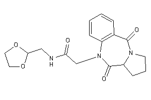 2-(6,11-diketo-6a,7,8,9-tetrahydropyrrolo[2,1-c][1,4]benzodiazepin-5-yl)-N-(1,3-dioxolan-2-ylmethyl)acetamide