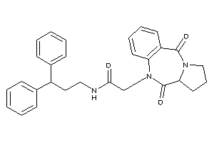 Image of 2-(6,11-diketo-6a,7,8,9-tetrahydropyrrolo[2,1-c][1,4]benzodiazepin-5-yl)-N-(3,3-diphenylpropyl)acetamide