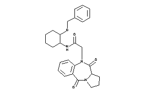 N-(2-benzoxycyclohexyl)-2-(6,11-diketo-6a,7,8,9-tetrahydropyrrolo[2,1-c][1,4]benzodiazepin-5-yl)acetamide