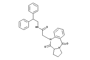 Image of 2-(6,11-diketo-6a,7,8,9-tetrahydropyrrolo[2,1-c][1,4]benzodiazepin-5-yl)-N-(2,2-diphenylethyl)acetamide