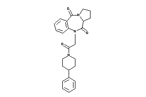5-[2-keto-2-(4-phenylpiperidino)ethyl]-6a,7,8,9-tetrahydropyrrolo[2,1-c][1,4]benzodiazepine-6,11-quinone