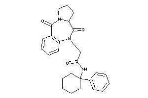 Image of 2-(6,11-diketo-6a,7,8,9-tetrahydropyrrolo[2,1-c][1,4]benzodiazepin-5-yl)-N-(1-phenylcyclohexyl)acetamide