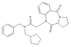 Image of N-benzyl-N-(cyclopentylmethyl)-2-(6,11-diketo-6a,7,8,9-tetrahydropyrrolo[2,1-c][1,4]benzodiazepin-5-yl)acetamide