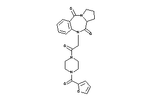 5-[2-[4-(2-furoyl)piperazino]-2-keto-ethyl]-6a,7,8,9-tetrahydropyrrolo[2,1-c][1,4]benzodiazepine-6,11-quinone