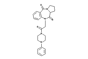 Image of 5-[2-keto-2-(4-phenylpiperazino)ethyl]-6a,7,8,9-tetrahydropyrrolo[2,1-c][1,4]benzodiazepine-6,11-quinone