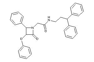 N-(3,3-diphenylpropyl)-2-(2-keto-3-phenoxy-4-phenyl-azetidin-1-yl)acetamide