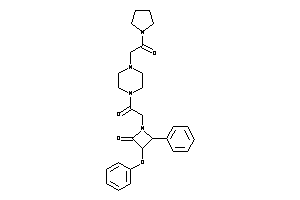 1-[2-keto-2-[4-(2-keto-2-pyrrolidino-ethyl)piperazino]ethyl]-3-phenoxy-4-phenyl-azetidin-2-one