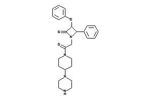 1-[2-keto-2-(4-piperazinopiperidino)ethyl]-3-phenoxy-4-phenyl-azetidin-2-one