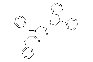 N-(2,2-diphenylethyl)-2-(2-keto-3-phenoxy-4-phenyl-azetidin-1-yl)acetamide