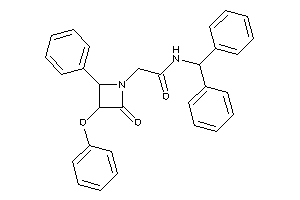 N-benzhydryl-2-(2-keto-3-phenoxy-4-phenyl-azetidin-1-yl)acetamide