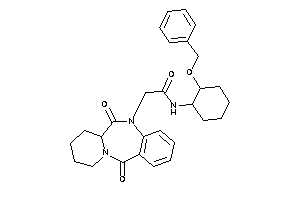 N-(2-benzoxycyclohexyl)-2-(6,12-diketo-7,8,9,10-tetrahydro-6aH-pyrido[2,1-c][1,4]benzodiazepin-5-yl)acetamide