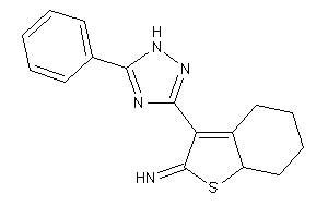 [3-(5-phenyl-1H-1,2,4-triazol-3-yl)-5,6,7,7a-tetrahydro-4H-benzothiophen-2-ylidene]amine