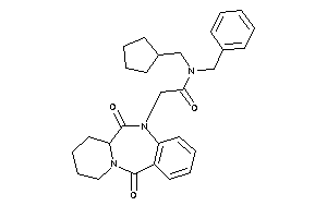 Image of N-benzyl-N-(cyclopentylmethyl)-2-(6,12-diketo-7,8,9,10-tetrahydro-6aH-pyrido[2,1-c][1,4]benzodiazepin-5-yl)acetamide