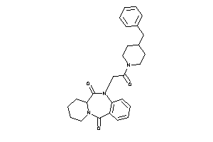 Image of 5-[2-(4-benzylpiperidino)-2-keto-ethyl]-7,8,9,10-tetrahydro-6aH-pyrido[2,1-c][1,4]benzodiazepine-6,12-quinone