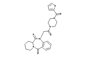 Image of 5-[2-[4-(2-furoyl)piperazino]-2-keto-ethyl]-7,8,9,10-tetrahydro-6aH-pyrido[2,1-c][1,4]benzodiazepine-6,12-quinone