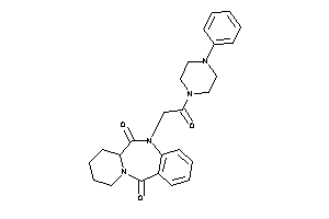 Image of 5-[2-keto-2-(4-phenylpiperazino)ethyl]-7,8,9,10-tetrahydro-6aH-pyrido[2,1-c][1,4]benzodiazepine-6,12-quinone