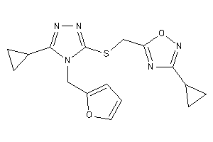 3-cyclopropyl-5-[[[5-cyclopropyl-4-(2-furfuryl)-1,2,4-triazol-3-yl]thio]methyl]-1,2,4-oxadiazole