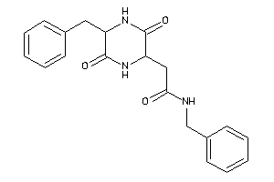 N-benzyl-2-(5-benzyl-3,6-diketo-piperazin-2-yl)acetamide