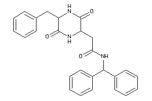 Image of N-benzhydryl-2-(5-benzyl-3,6-diketo-piperazin-2-yl)acetamide