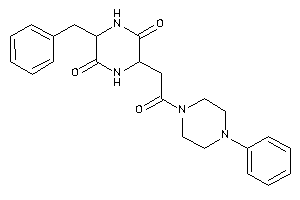 3-benzyl-6-[2-keto-2-(4-phenylpiperazino)ethyl]piperazine-2,5-quinone