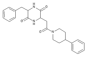 Image of 3-benzyl-6-[2-keto-2-(4-phenylpiperidino)ethyl]piperazine-2,5-quinone