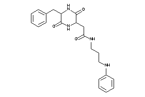 Image of N-(3-anilinopropyl)-2-(5-benzyl-3,6-diketo-piperazin-2-yl)acetamide