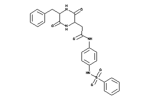 N-[4-(benzenesulfonamido)phenyl]-2-(5-benzyl-3,6-diketo-piperazin-2-yl)acetamide